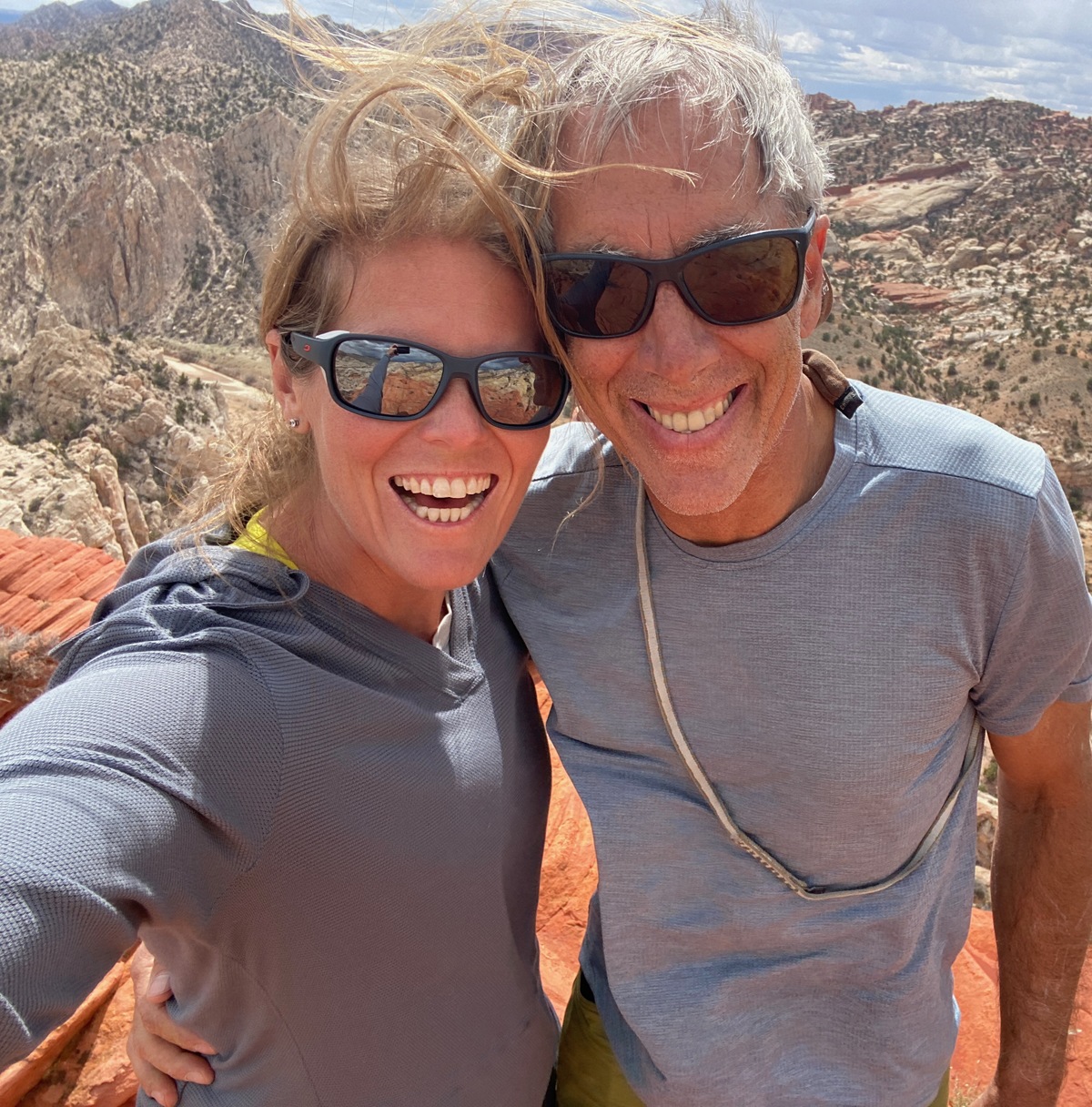 Paul and Sunny in the red rock